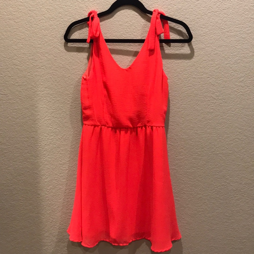 Bright coral dress